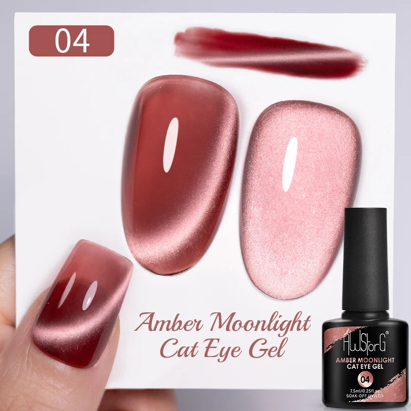 AWStorG 7.5ml Starlit Cat Magnetic Gel Nail Polish Must need Black Gel-Polaris Light Soak Off UV Gel Varnis Semi Permanent DIY