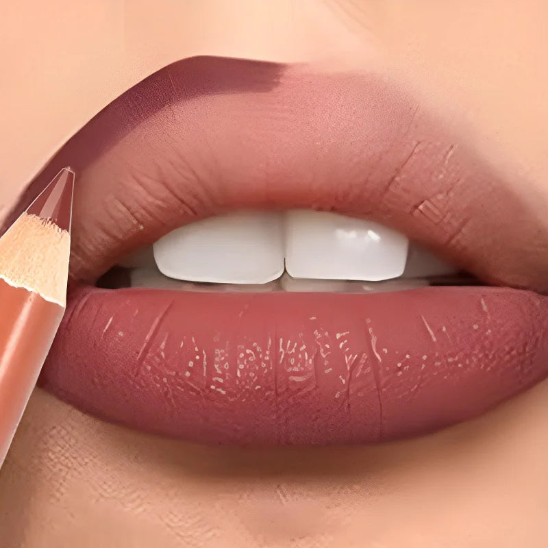 Dark Brown Waterproof Lip Liner Matte Long Lasting Makeup Pens 28 Colors Non-stick Cup Lipstick Pencil Women Party Lip Cosmetic