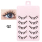 DINGSEN 5 Pairs Manga Lashes Eyes Lashes Soft Natural Long Eyelashes Fake Lashes Anime Wispy Strip False Eyelashes Makeup