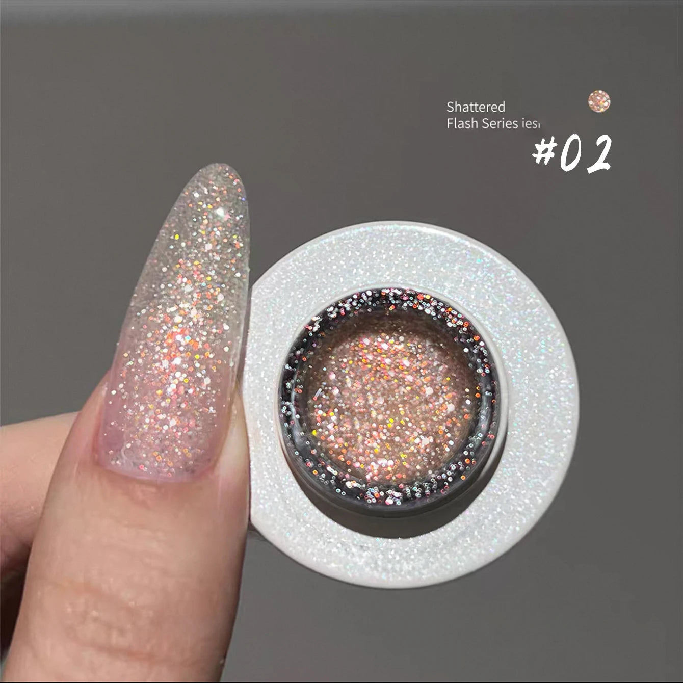MIANEL 1-12PCS Star-chasing Moon-chasing Gel Nail Polish 2026 Popular Whitening Strobe Sequin Flashing Nail Polish White Nails