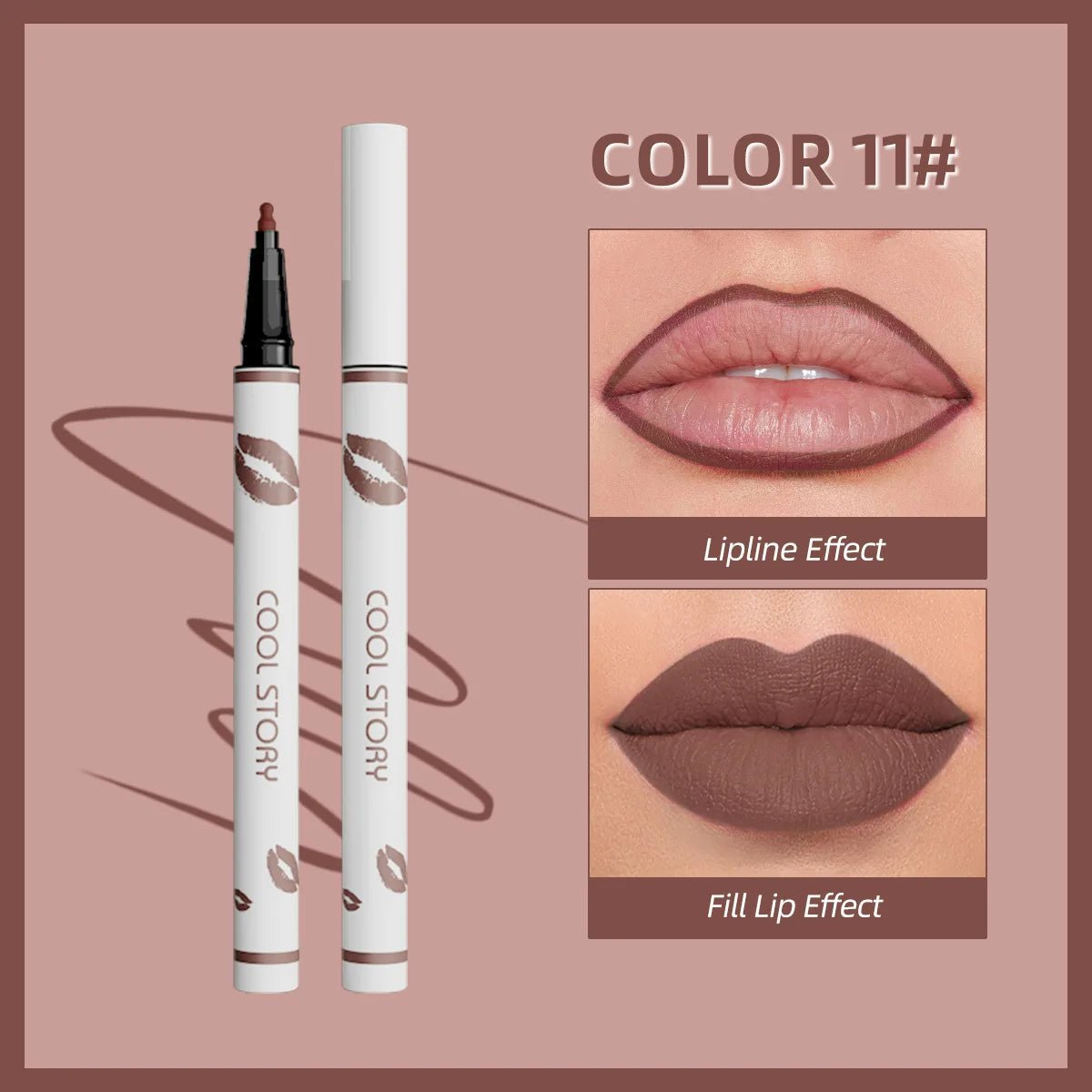 Liquid Matte Lipliner Pencil Waterproof long Lasting Lipstick Pen Natural Quick Drying Lip Liner Outline Lips Contour Makeup