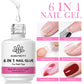 BORN PRETTY Milky Jelly Rubber Base Gel for Gel Nail Polish 15ml Russian Self-leveling Nude Color Soak Off Semi Permanent UV Gel