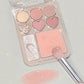 8-color Love Heart Eyeshadow Palette Pearly Glitter Shiny Highlighter Shadow Shimmer Gray Pink Blush Eyeshadow Brighten Make Up