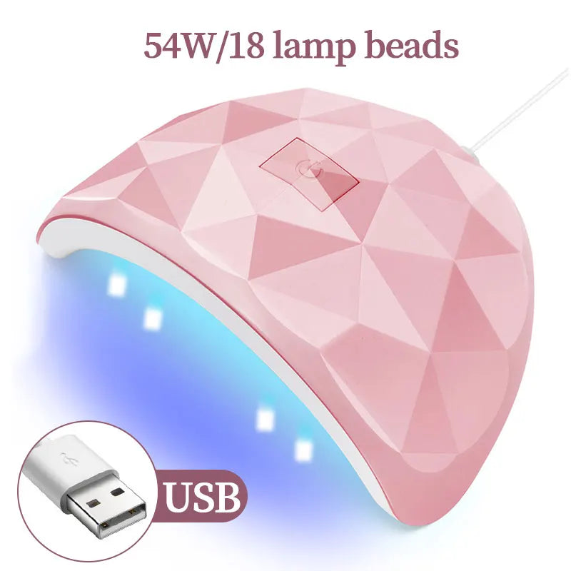 LULAA 54W USB Cabin UV LED Nail Gel Led Lamp for Nails Accessories Professional Material Nail Drying Lamp for All Manicure