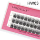 Moonlily 100D Segmented DIY Individual Cluster EyeLashes 3D Volume Silk Mink Grafting False Triple Lashes Extension Makeup Tool