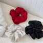 Women's New Scrunchies French Style Sweet Fashionable Hair Band Polka Dot Stripes Solid Color Buns Sweet Style Kawaii Hair Tie