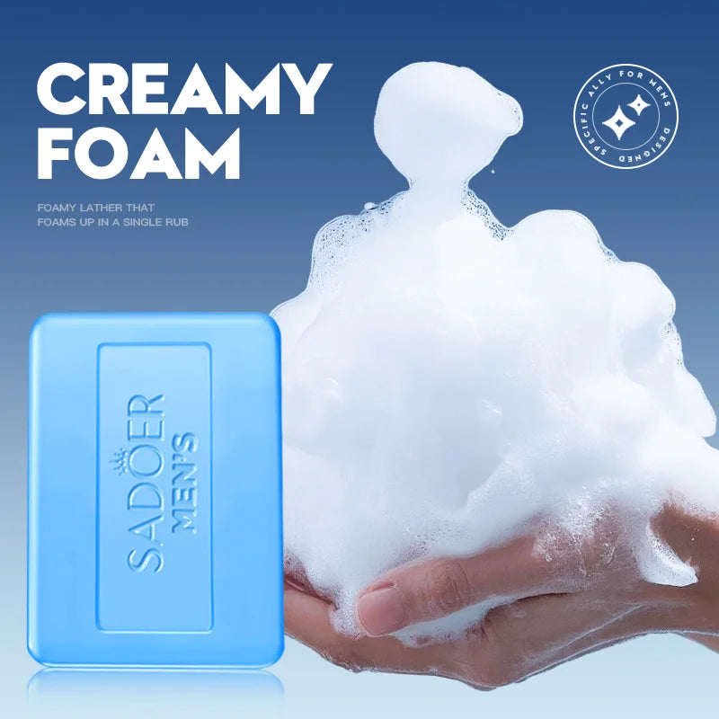 Men's Triple-Action Handmade Soap 100g Versatile Body Cleaning Soap for Everyday Use