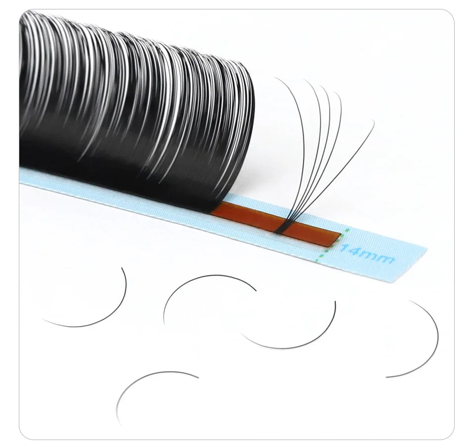 AGUUD 16 Rows Eyelash Extensions Individual 5-25mm Faux Mink Russian Volume Makeup Lashes Black Cashmere Eyelashes For Extension