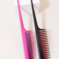 Three layer comb, styling tool, structured layered mouse tail comb, used for combing the back roots, evening styling
