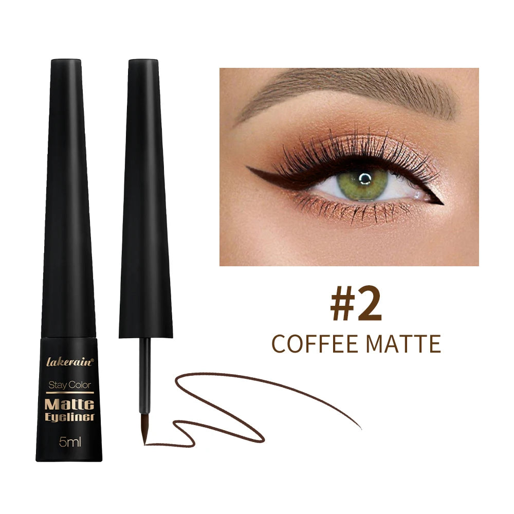 Waterproof Eyeliner Pen Matte Liquid Eyeliner 17H Long Wear Sweat Proof Smudgeproof Stain-free Ultra-fine Liquid Cosmetics