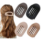 Fashion Oval Flat Hair Clips for Women New Design Leopard Large Flat Round Claw Clip French Acrylic Lying Down Hair Accessories