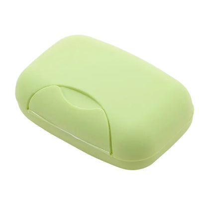 S/L Sizes Portable Travel Soap Box Container Bathroom Acc Home Plastic Soap-Boxes with Cover Candy Color Soaps Soap Holder