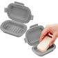 Travel Portable Flip Top Soap Dish with Lid-Leak Proof Bar Soap Container Flip Top or Fold Flat for Travel Hotel