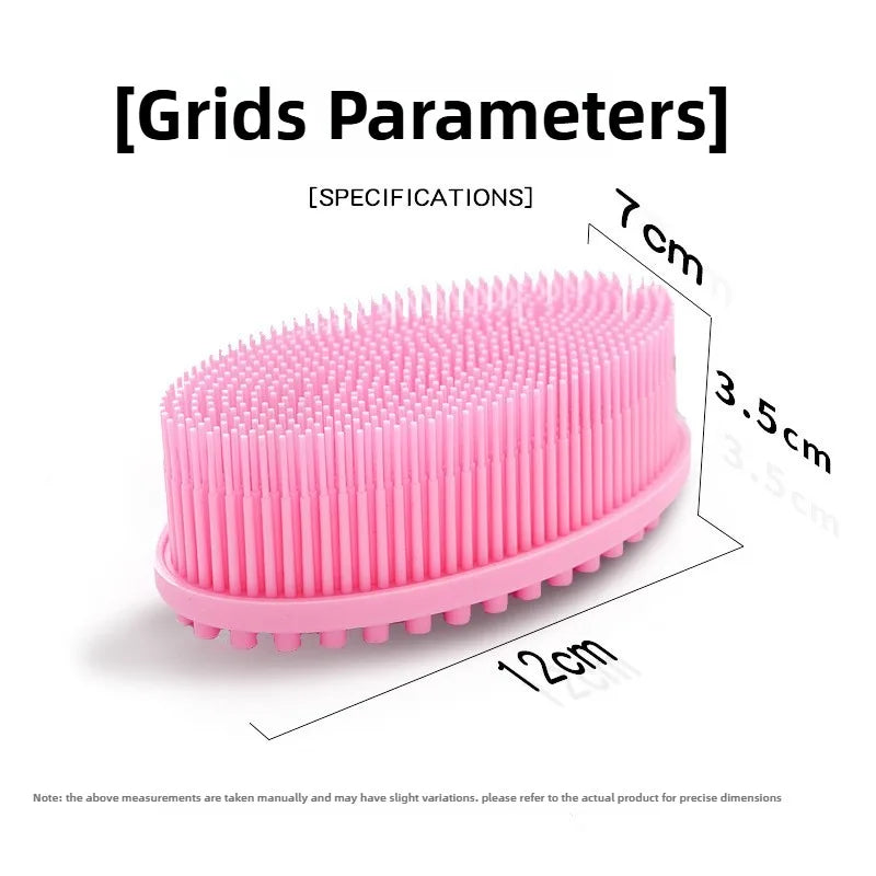 Silicone Body Scrubber Bath Shower Sponge Dry Bath Brush for Body Massager Bast Exfoliating Silicone Bathing Scrubber Body Brush
