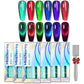 Cat Eye Gel Nail Polish 6 Colors Holographic Glitter Gel Polish Set With Magnet Translucent Gel Nail Polish  Home Manicure Salon