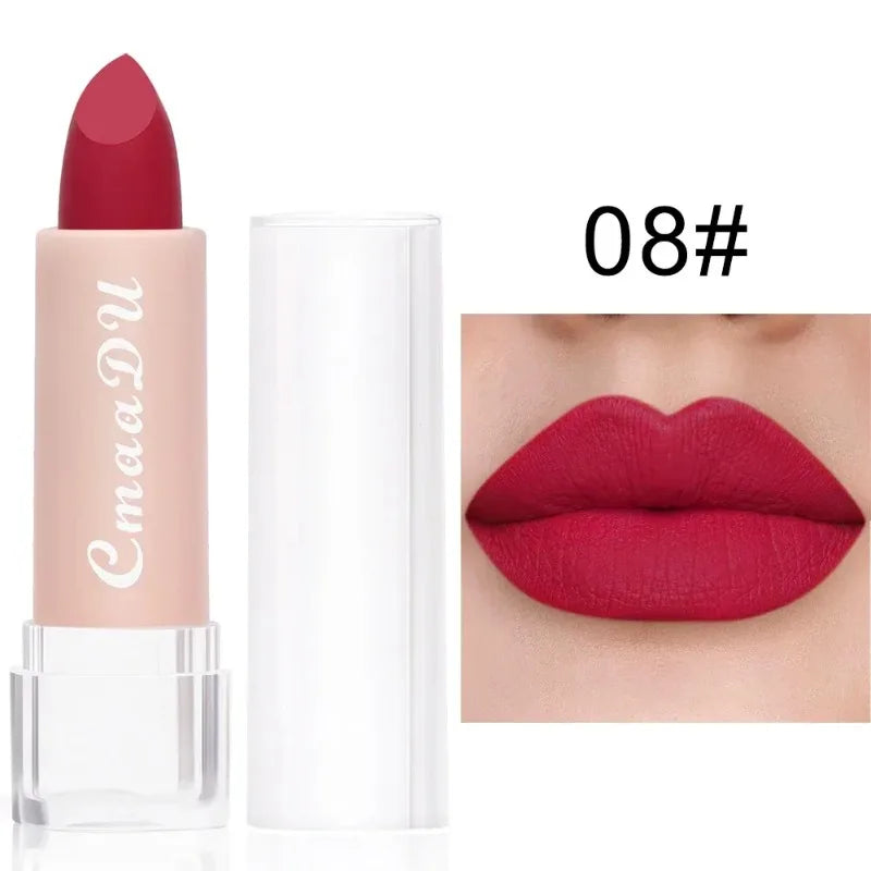 15 Color Lipstick Waterproof Long Lasting Matte Velvet Sexy Red Beauty Lip Gloss Nude Glitter Lip Gloss Rich Red Lip Tint Makeup