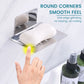 Self-adhesive Wall Mounted Soap Dish Stainless Steel Bathroom Soap Storage Holder Drain Tray Free-Punching Bathroom Accessories