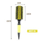 Professional 1PC 6 Sizes Round Wooden Hair Brush Boar Bristle Mix Nylon Salon Women Hair Styling Tools Yellow Brazil Hair Curler
