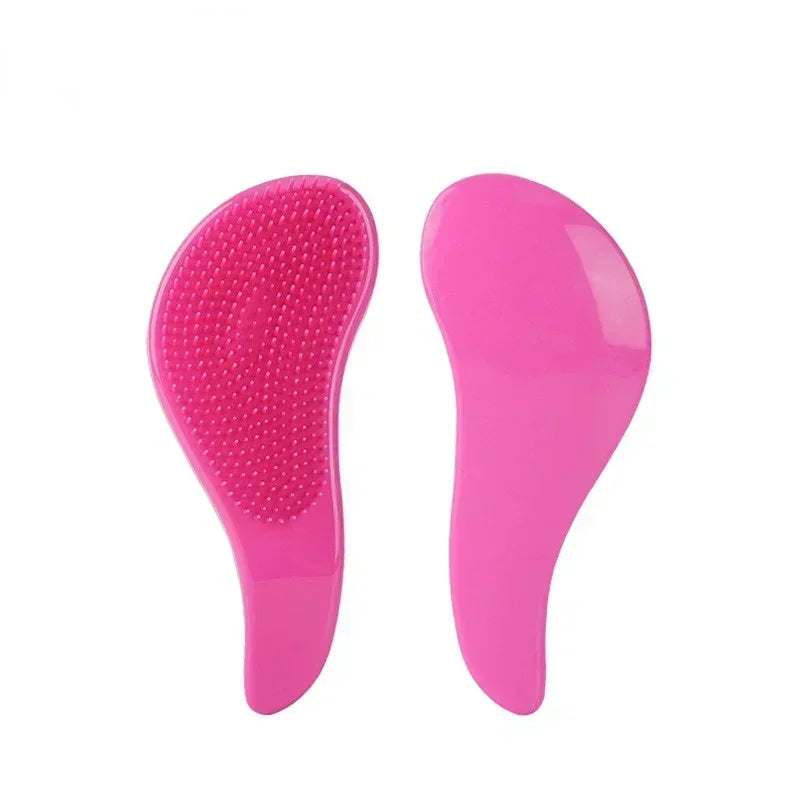 1pcs Marbled Soft Tooth Comb Anti-static Hair Brush Handle Entangle Detangling Comb Shower Massage Comb Salon Hair Styling Tools