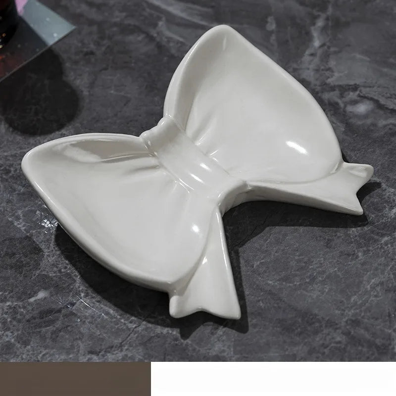 Drain Bow Soap Box Soap Box Bathroom Household Shelf Ceramic Non-water Soap Dish Holder