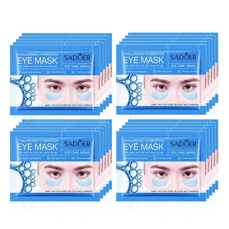 5/10/20 Pairs SADOER Crystal Collagen Eye Mask Anti Dark Circles Removal Eyes Bags Moisturizing Eye Patches for Eyes Skin Care