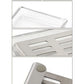 Light Luxury Stainless Steel Glass Soap Dish Draining Rack Rectangular Soap Holder Dual Layer Self Draining Soap Case Bathroom