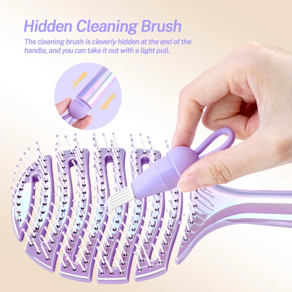 Hollow Out Hair Brush Scalp Massage Combs Detangling Hairbrush Dry And Wet Use Quick Drying Salon Hairdressing Stying Tools