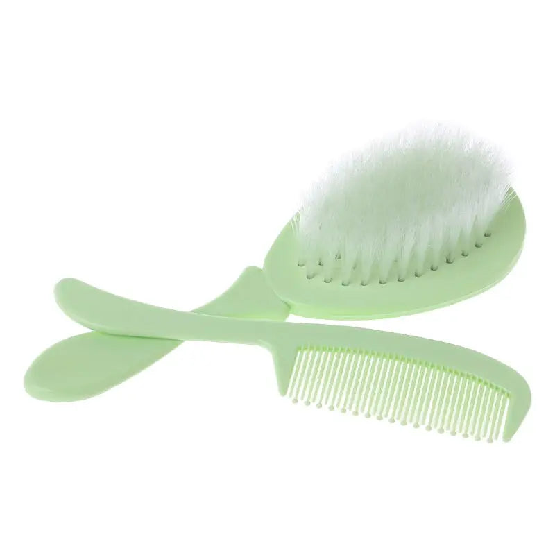 Baby Hair Brush & Comb Set Children Hair Brush Soft Nylon Bristle Cradle Caps Hair Brush for Toddler Infant  Massage Dropship