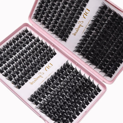384pcs Individual Lashes Eyelash Book Clusters Extensions False Eyelash DIY at Home Cluster Eyelash Extensions Makeup