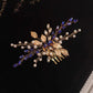 Vintage Blue Rhinestone Hair Comb Wedding Hair Accessories Bridal Hair Clip Headpiece Jewelry Bride Tiara Hair Ornament Gift