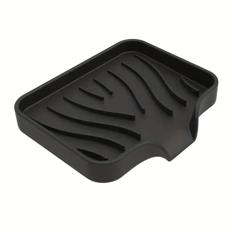 Silicone Soap Dish with Drain, Kitchen Soap Tray Shower Self Draining Soap Dish Soft Bathroom Soap Holder for Kitchen Bathroom