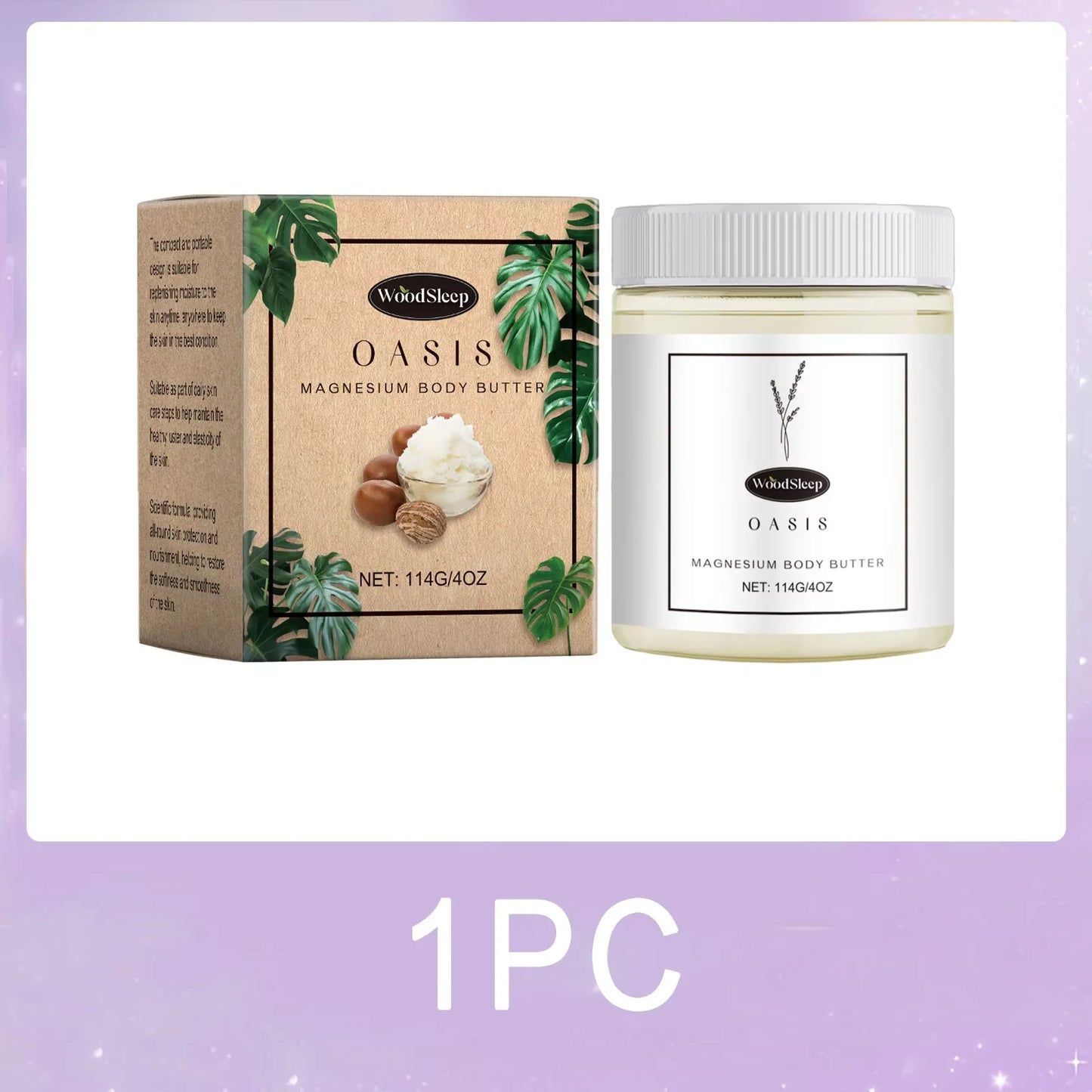 Body Lotion Moisturizing Magnesium Body Butter Nourishing Skin Soft Smooth Soothes Muscles Overnight Shea Butter Skincare Cream