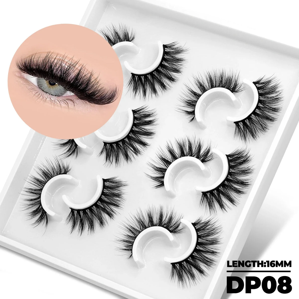 Veltrinay Fake Lashes 3D Mink Lashes Soft False Eyelashes Natural Thick Faux Mink Eyelashes Extention Makeup