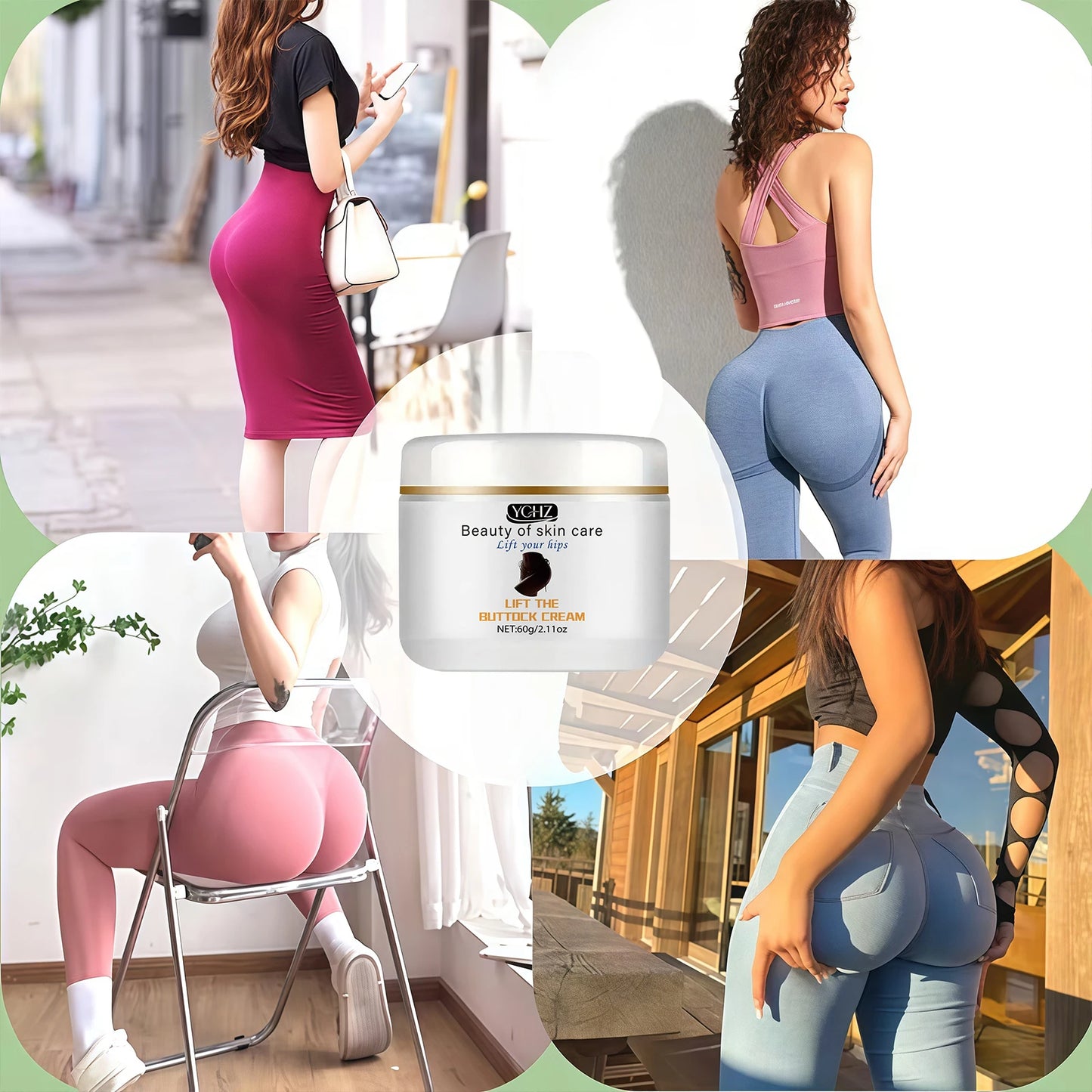Butt-Lifting Cream, Containing Vitamin E - Instant Butt-Lifting and Firming Massage Gel, Suitable for All Skin Types, Moisturizing and Plumping Cream, Specifically Designed for Butt Shaping and Care