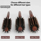 Boar Bristle Round Hair Brush Set Nylon Pin Wooden Handle for Straightening Curling Volumizing Detangling  Salon Styling Tools