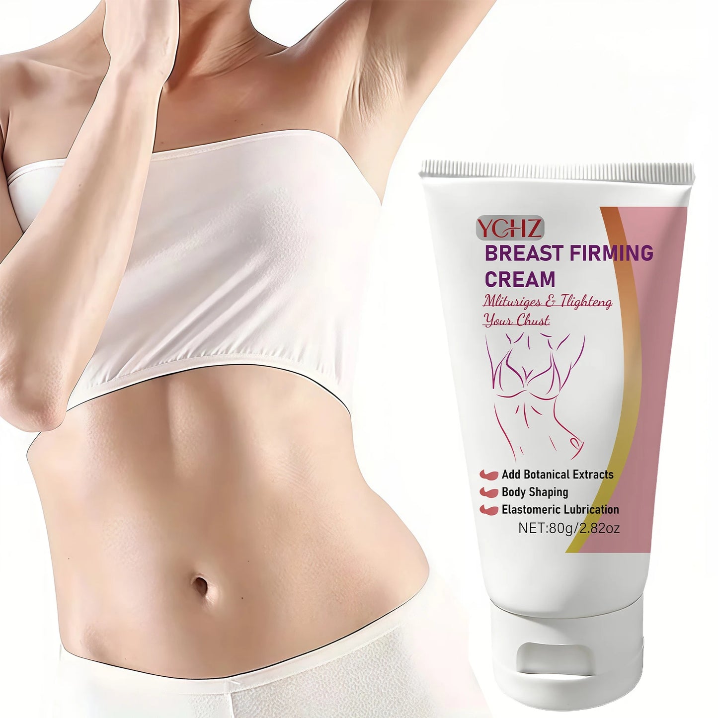 Breast Cream for Women - Contains Collagen, Shea Butter, Vitamin E, and Honey to Tighten Skin - Suitable for All Skin Types, with a Fresh Scent, Nourishes Delicate and Soft Breast Skin