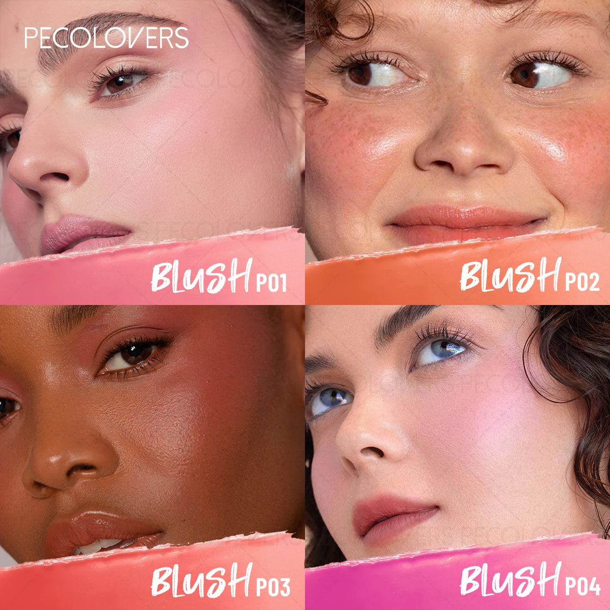 1PC Jelly Blush Stick - Lip & Cheek Dual Use, Easy Contouring, Longwear, Smudge-Proof, Natural Flush, Lightweight