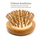 Natural Bamboo Hair Brush with Air Cushion - Scalp Massage, Anti-static Detangling Comb for Daily Hair Care & Styling
