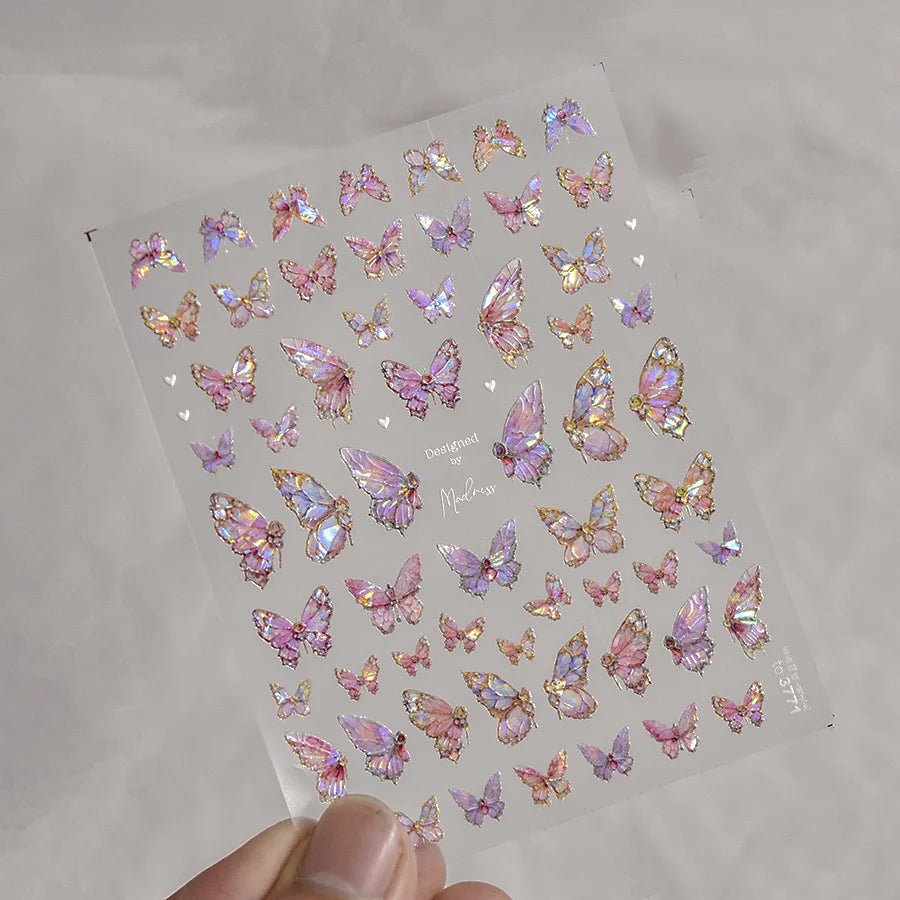 Gold Snowflake Bowknot Snowman Lovely Christmas 3D Self Adhesive Nail Art Sticker Rhinestone 5D Embossed Reliefs Manicure Decals