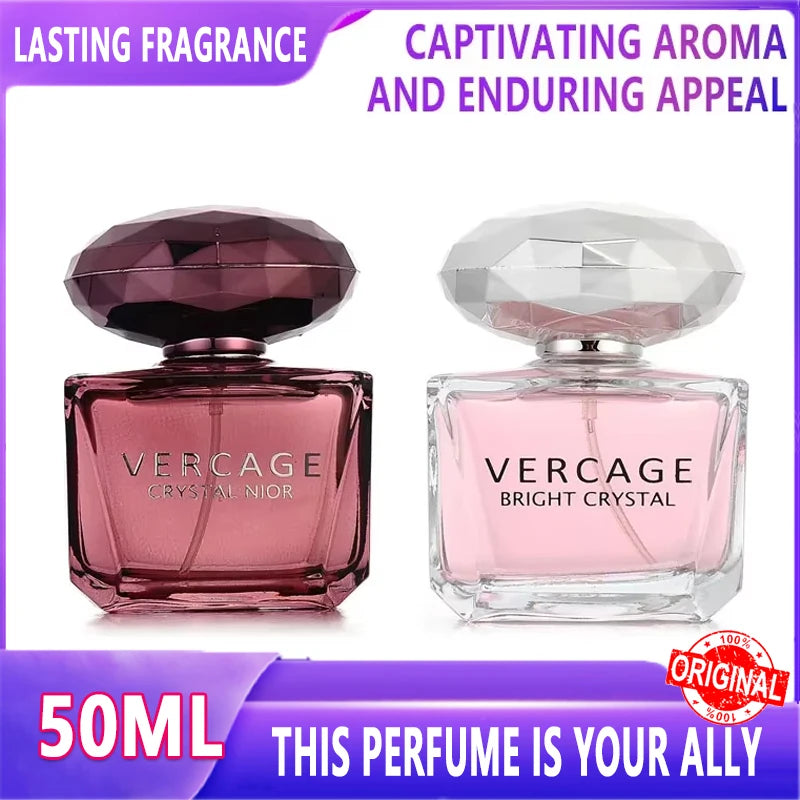 50ML Osmanthus Peony and Pomegranate Fragrance Perfume for Women Crystal Diamond Series Light and Elegant Scent Parfum