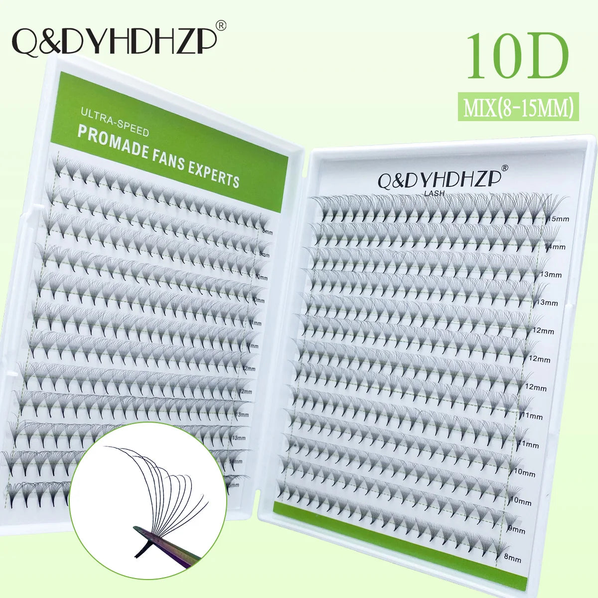 Q&DYHDHZP 500/1000psc prefabricated fan-shaped false eyelashes 3D 6D 10D 20D 30D false eyelash extension bouquet false eyelashes