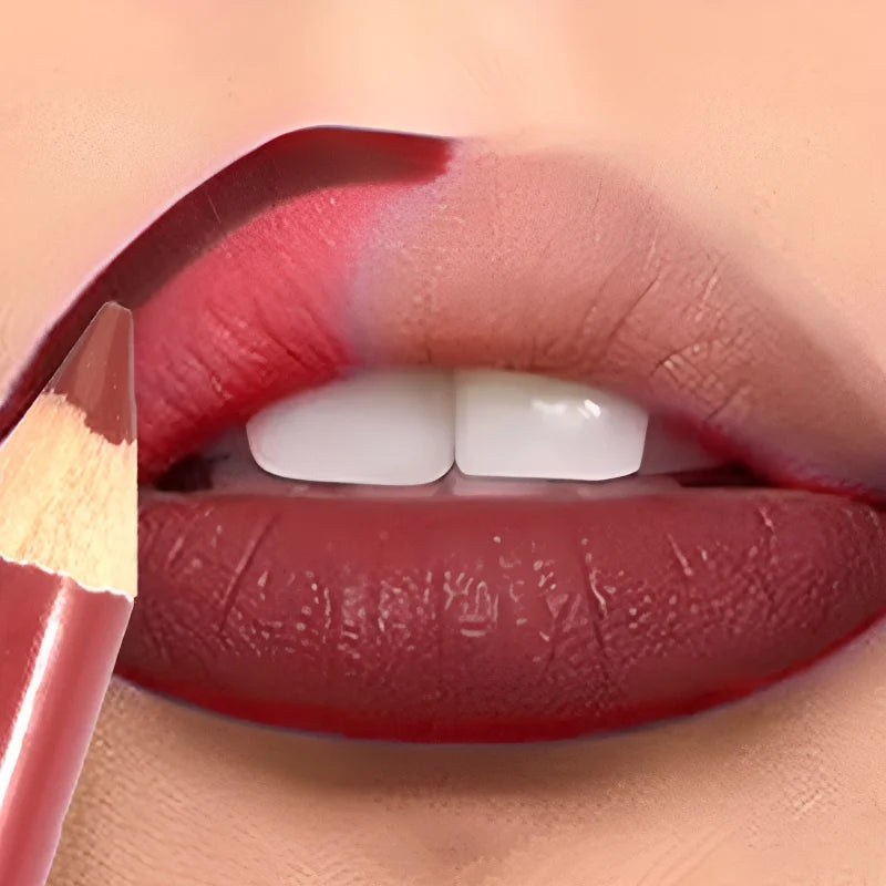 Dark Brown Waterproof Lip Liner Matte Long Lasting Makeup Pens 28 Colors Non-stick Cup Lipstick Pencil Women Party Lip Cosmetic