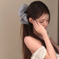 Soft Pleated Chiffon Flower Banana Hair Clips Anti Slip Holder Elegant Hair Barrettes Women Daily Wedding Party Hair Accessories