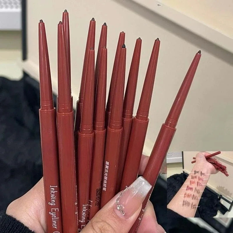 Ultra-fine Gel Eyeliner Pencil Pink Brown Under Eye Liner Pen Waterproof Matte Aegyosal Lying Silkworm Quick Drying Eyes Makeup
