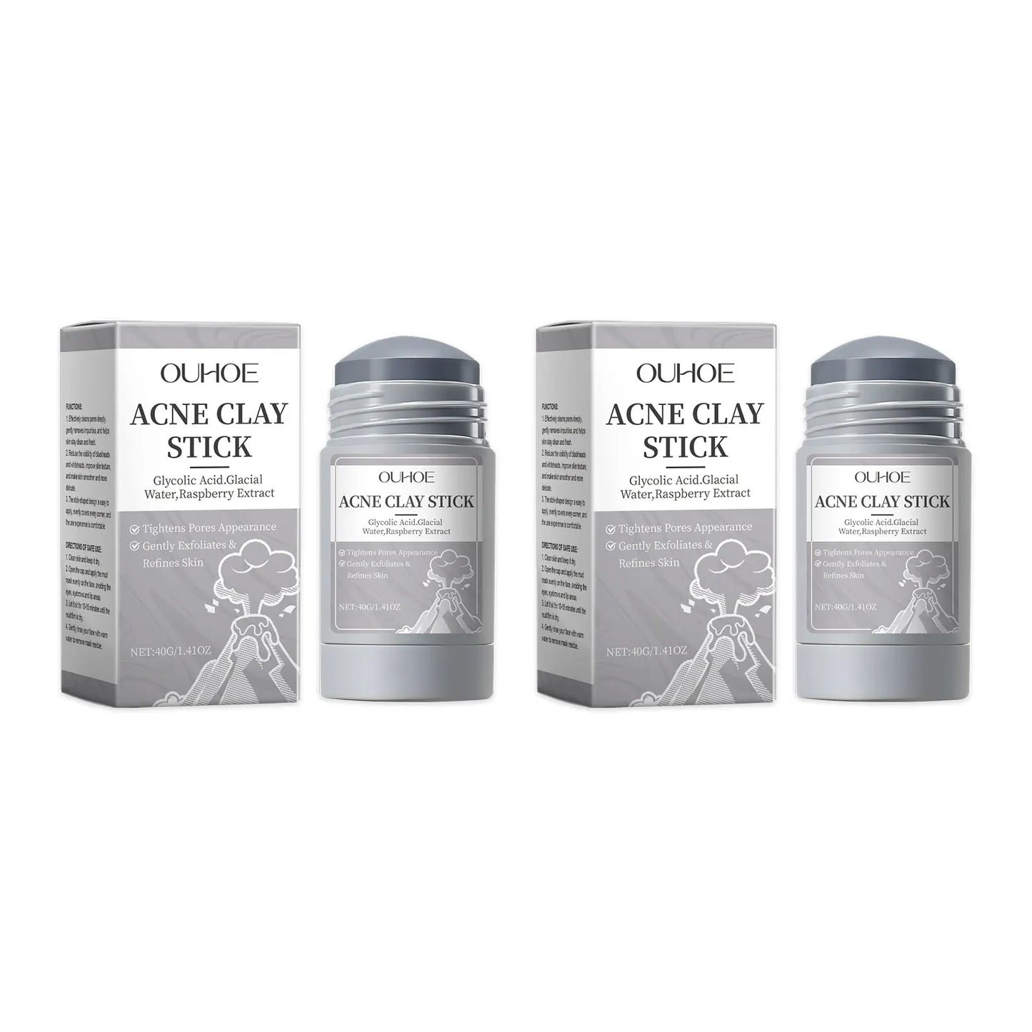 Pore Cleaning Clay Mask Mud Shrinking Pores Moisturizer Hydrating Exfoliating Oil Control Blackhead Pimple Acne Treatment Mask