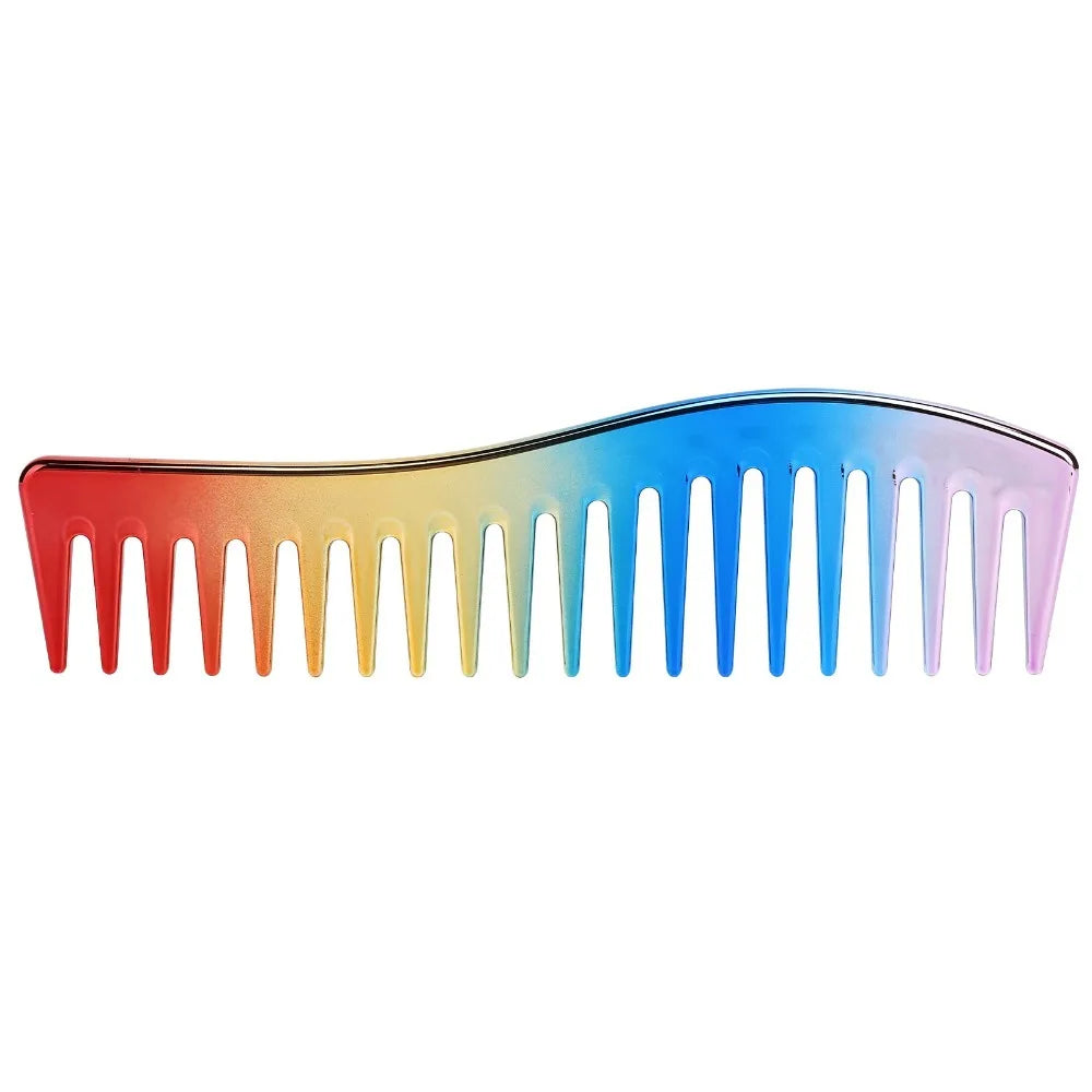 For Travel Use No Handle Wide Tooth Comb Large Size Gold Color Detangling Comb Plastic Professional Paddle Hair Comb Home Use