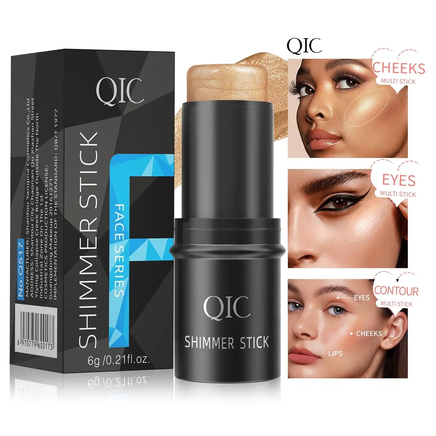 Creamy Highlighter Stick Bronzer Contour Glitter Shimmer Powder Blush For Face Makeup Cosmetics