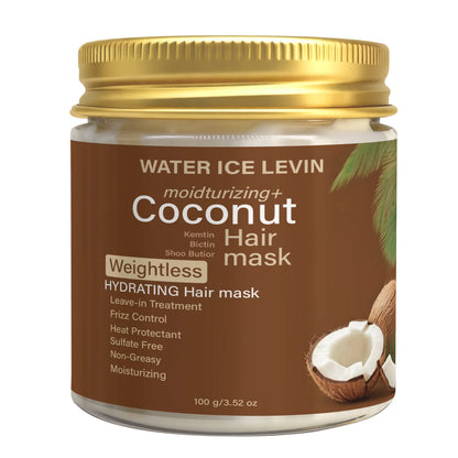 Coconut Hair Mask, Hydrating Leave-in Treatment for Smooth, Supple & Frizz Control Hair Care