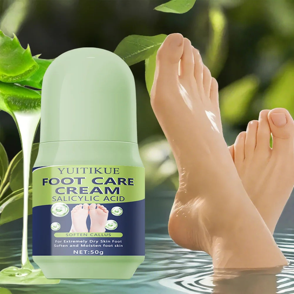 Foot Care Cream with Salicylic Acid - Soften Callus Moisturize Deep Cleaning for Dry Foot Hand Elbow Knee Daily Care 50g
