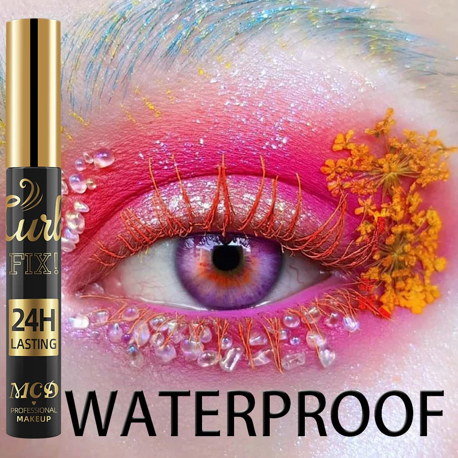 1PC Colorful Curling Mascara Waterproof Fast Drying Eyelashes Extension Multicolor Lashes Eye Korean Makeup Lasting Blue White